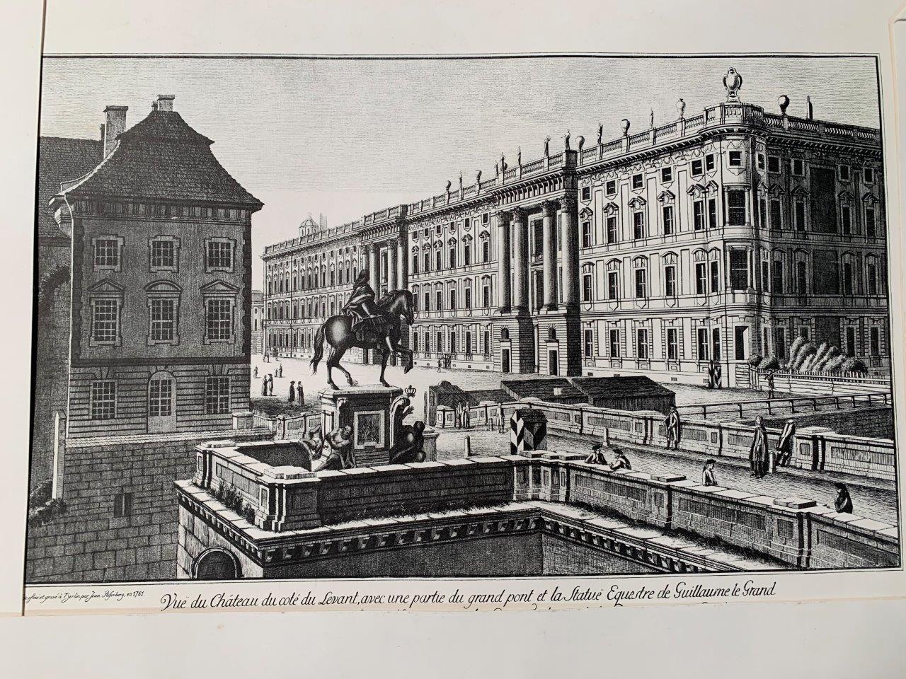 Three prints of 18th Century scenes in Berlin.