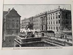 Three prints of 18th Century scenes in Berlin.