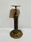 Brass "candlestick" postal scales by R W Winfield of Birmingham, early 19th Century.