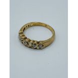 9ct gold and diamond ring.