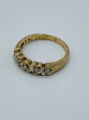 9ct gold and diamond ring.