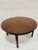 Mahogany 'Selbat' wind out extendable dining table.