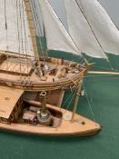 A model of a sailing ship "Pegebe", and a model steam launch.