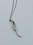 9k white gold necklace.