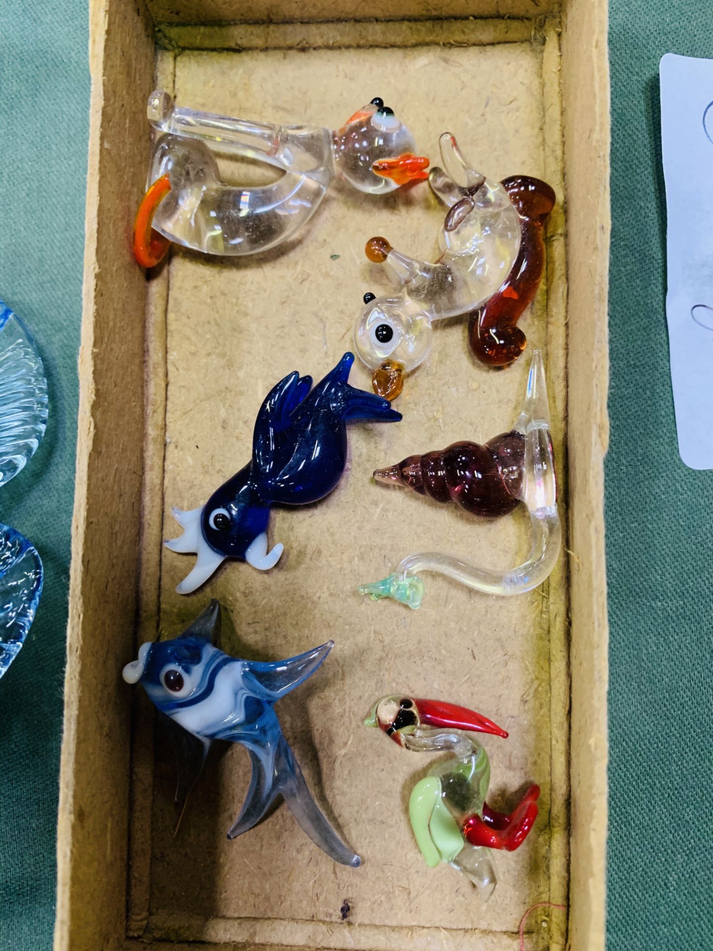 Six assorted Murano and Murano style ornaments, and six glass miniature animals. - Image 2 of 3