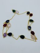 Gemstone necklace.