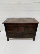 18th Century oak mule chest.