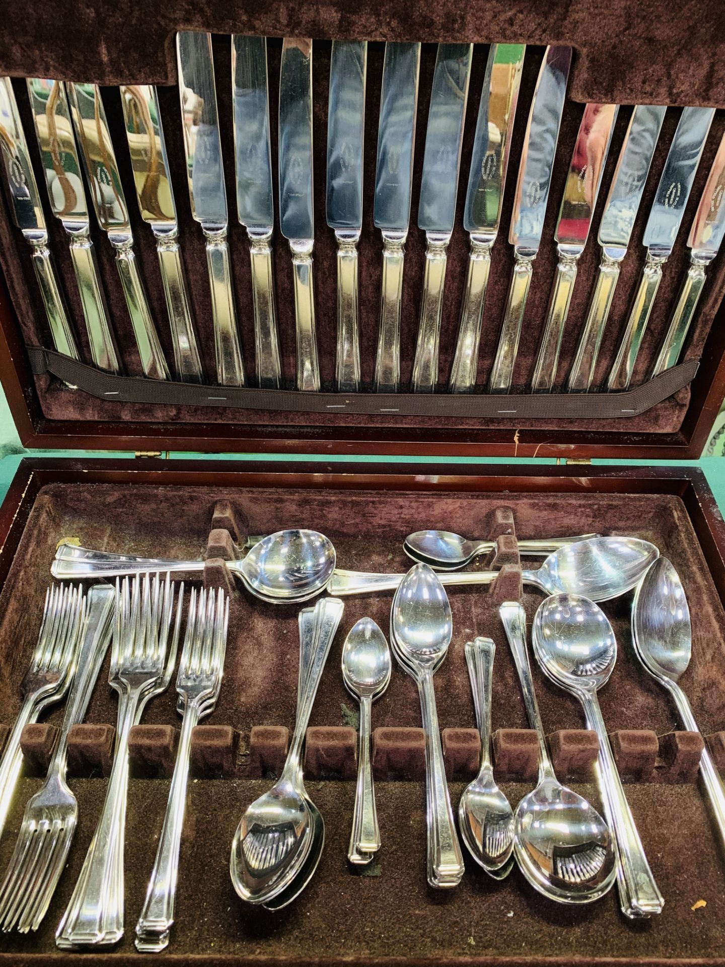 A canteen of George Butler silver plated cutlery.