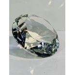 Crystal glass display diamond, in original box. D100/W.