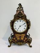 Circa 1900 Rococo style faux tortoiseshell and boullework mantel clock. A/F.