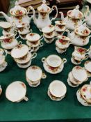 Large quantity of tea and coffee ware, including three teapots, two coffee pots, approx. 30 tea and