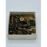 17 antique pocket watch winding keys.