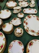 Large quantity of Royal Albert "Old Country Roses" tableware, approx. 125 pieces.