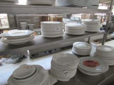Large quantity of white china