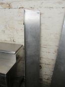 Stainless steel wall shelf with brackets. 180 x 30 x 27cms.