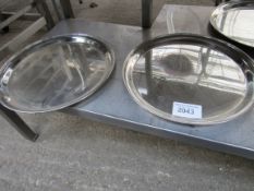 6 stainless steel round trays