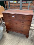 19th Century chest of two over three drawers, 98 x 48 x 96cms.