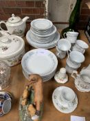 Part Crown Ming dinner set, together with Johnson Brothers "Fresh Fruit" tableware and others.
