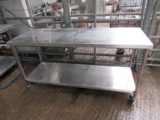 1700mm stainess steel preparation table.