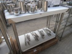 170cm stainless steel prep table and shelf 120x88x60cms