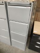Bisley 4 drawer filing cabinet with key, 47 x 62 x 132cms.