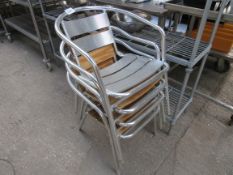 4 aluminium chairs