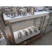 170cms stainless steel prep table and shelf 120 x 88 x 60cms.