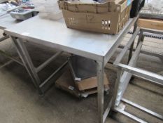 Stainless steel prep table, 90x95x90cms