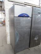 Williams stainless steel single door upright fridge/freezer. 72 x 82 x 196cms.
