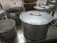 6 aluminium cooking pots