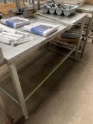 5ft stainless steel prep table, 143x85x82cms