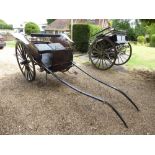 MARKET CART built by Vincents of Reading, to suit 13 to 15hh. The body is in natural varnished wood