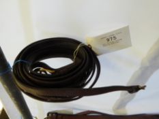 Pair of brown driving reins by Stelinski