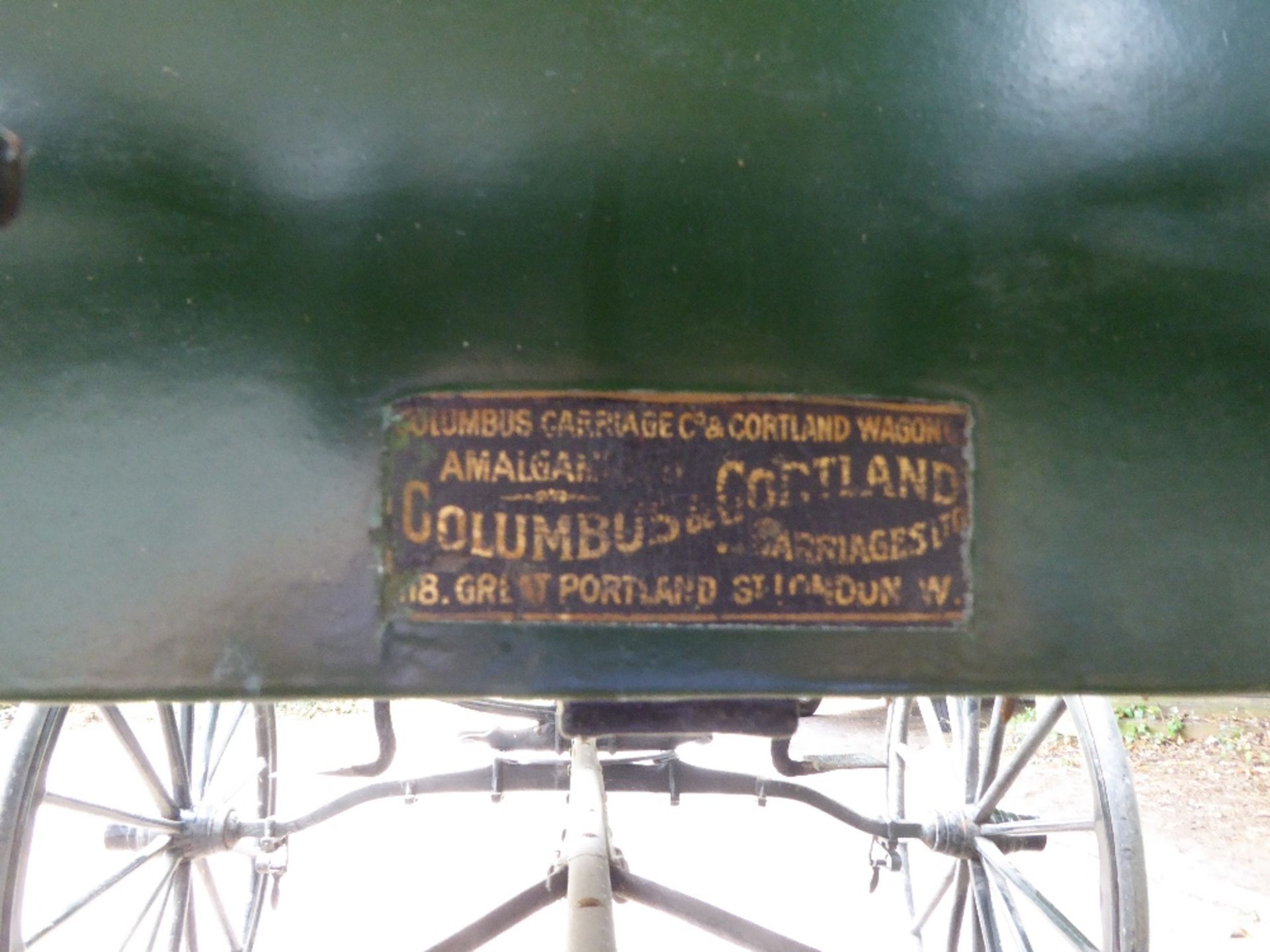 4-WHEEL BUGGY from Columbus & Cortland Carriages Ltd of London c. 1900, to suit 14 to 16hh single or - Image 10 of 10