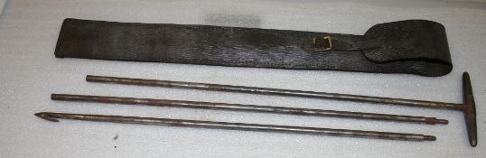 3pc hay tester in a leather case by Skelton & Co.