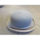 2 grey bowler hats – 1 x Moss Bros. approx. 7.25ins and 1 x Christys’ approx. 7.25ins; and a grey