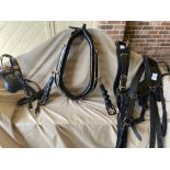 Set of new single harness by Ideal to fit cob/full size, 22ins x 10ins collar; new