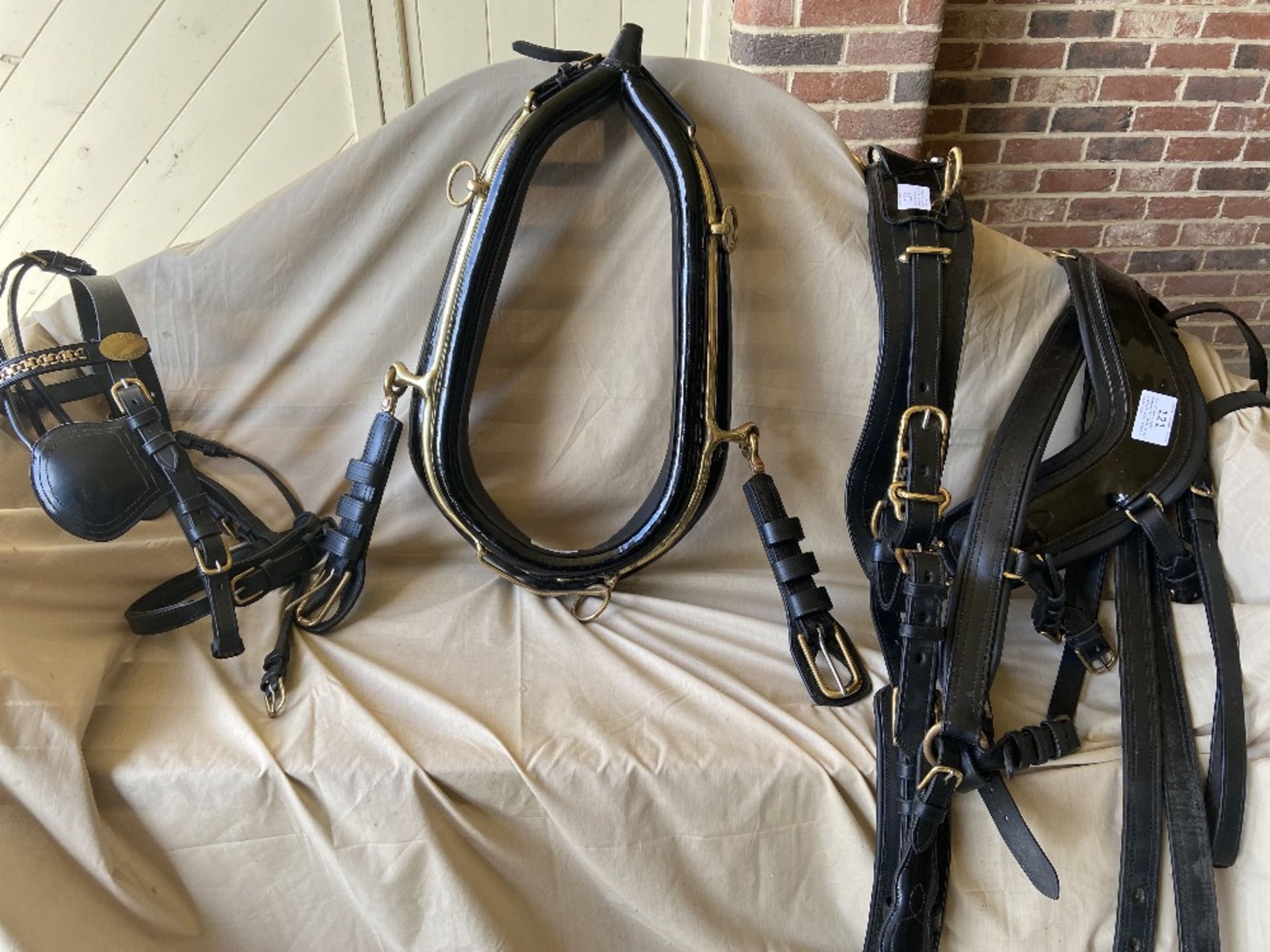 Set of new single harness by Ideal to fit cob/full size, 22ins x 10ins collar; new