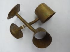 Pair of brass lamp brackets