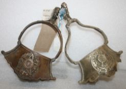 Pair of bell pattern cavalry stirrups