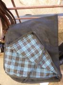 Reversible cotton driving apron with blue check lining - carries VAT