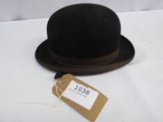 Child's hard bowler hat, size 6 5/8 / 54ins, 18.5cms