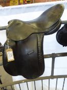 18ins saddle by MJ Saddlery with felt pad, wide fit - carries VAT