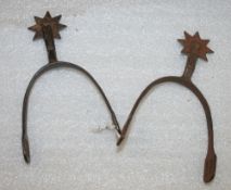 Pair of side rowelled spurs