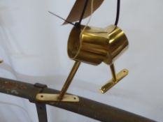 Pair of brass lamp brackets - carries VAT