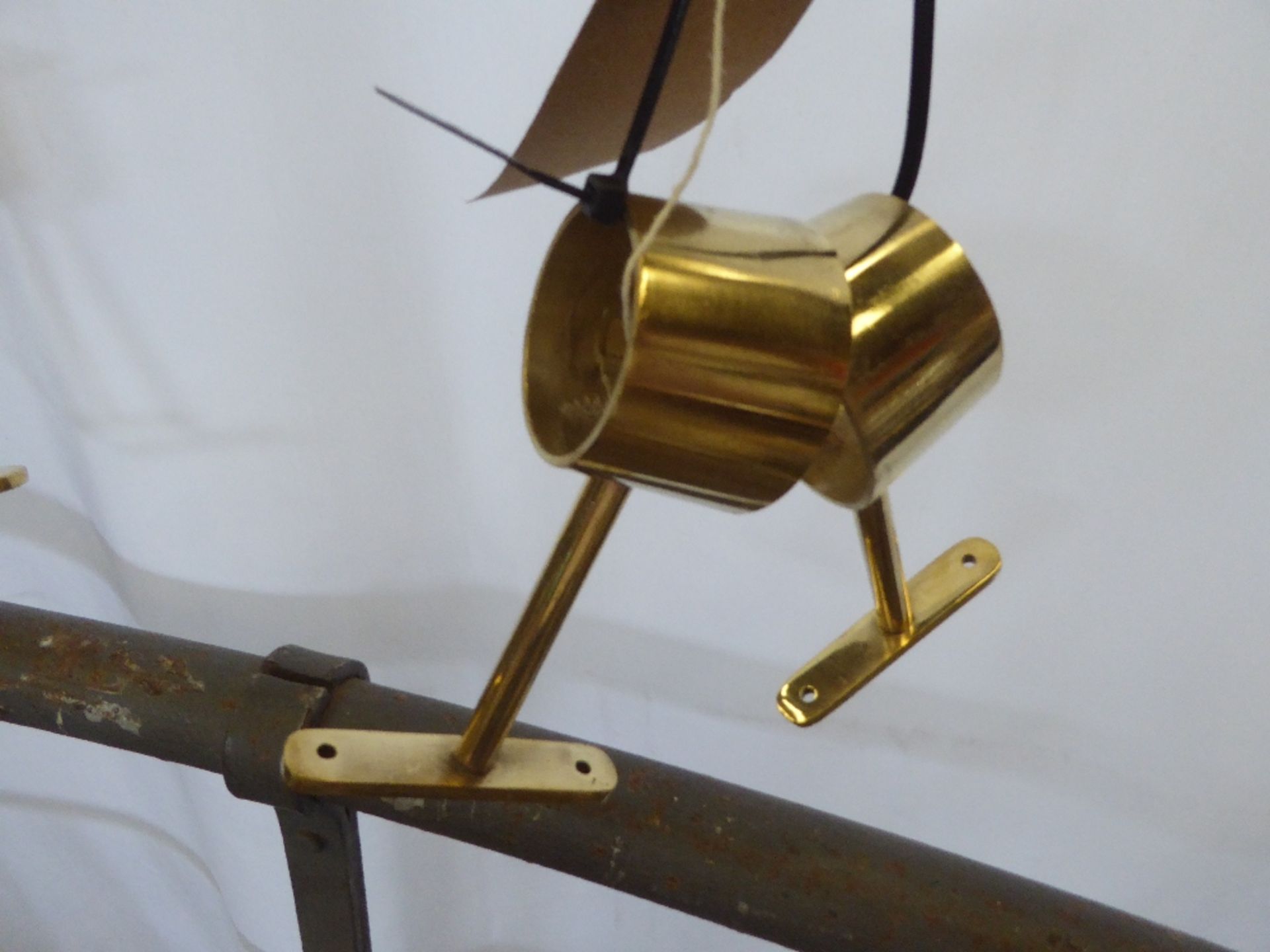 Pair of brass lamp brackets - carries VAT