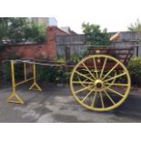 NORFOLK CART built by Clonmel Jones to suit 15 to 15.2hh. Finished in natural varnished wooden body