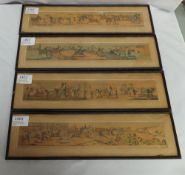 A nice set of four coloured prints of coaching and hunting scenes
