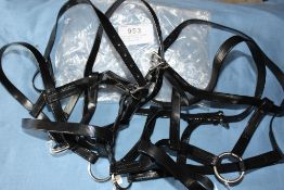 Four synthetic under halters to fit a miniature pony