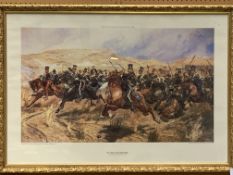 2 Framed and glazed prints of the Charge of the Light Brigade by R C Woodville.